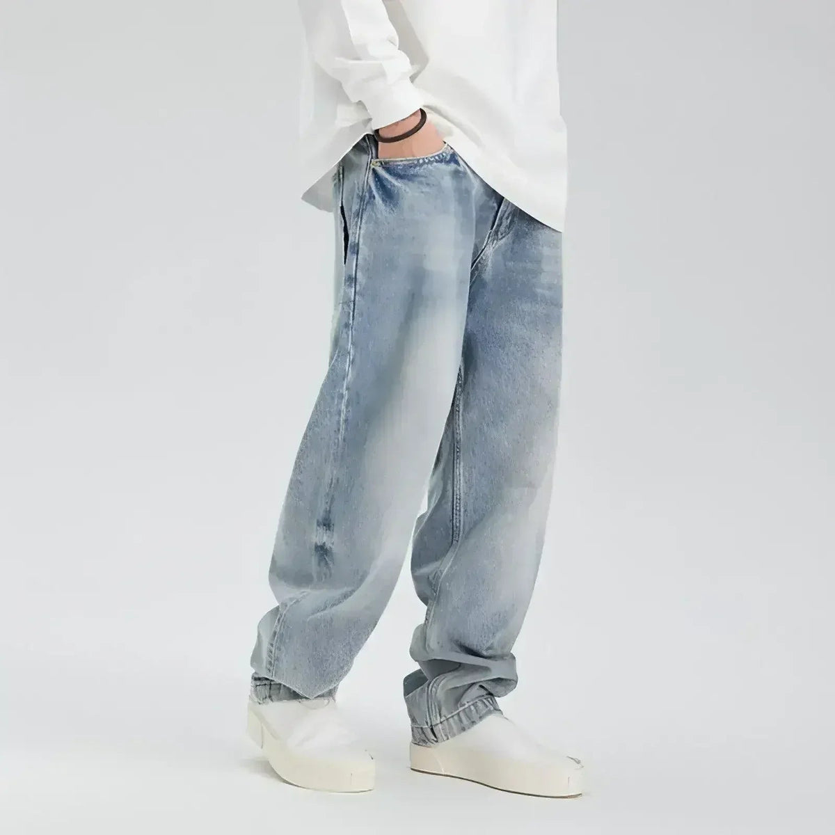 UrbanFade™ Retro Distressed Washed Jeans