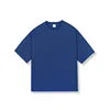 Custom Logo 220G Drop Shoulder Cotton T Shirts for Men and Women Loose Design American Size Plain T-shirts