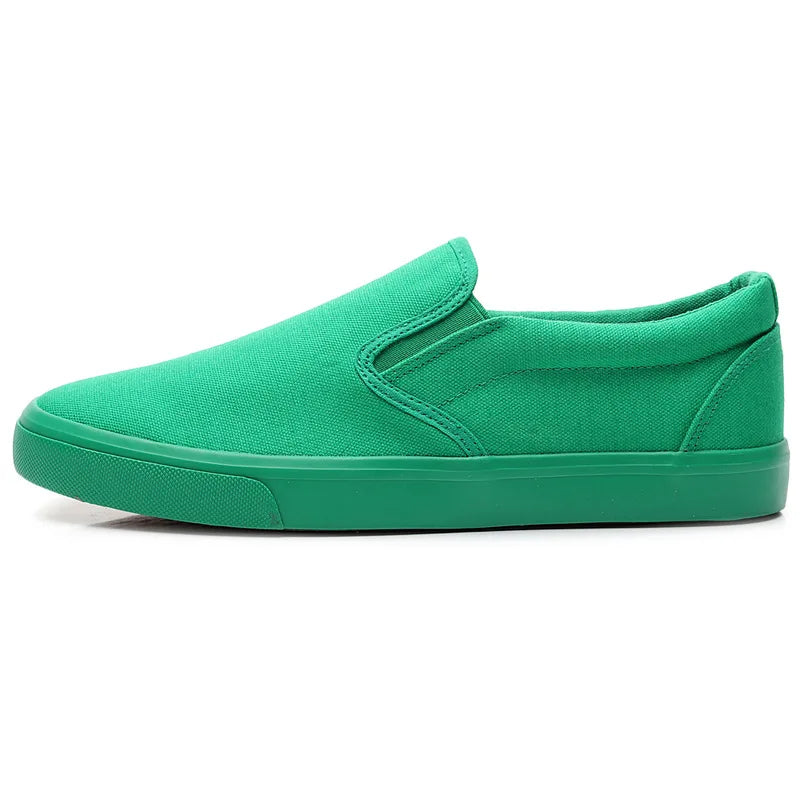 Canvas Driving Shoes Men Green Black Yellow White Vulcanized Canvas Shoes Mens Designer Sneakers Fashion Men Loafers