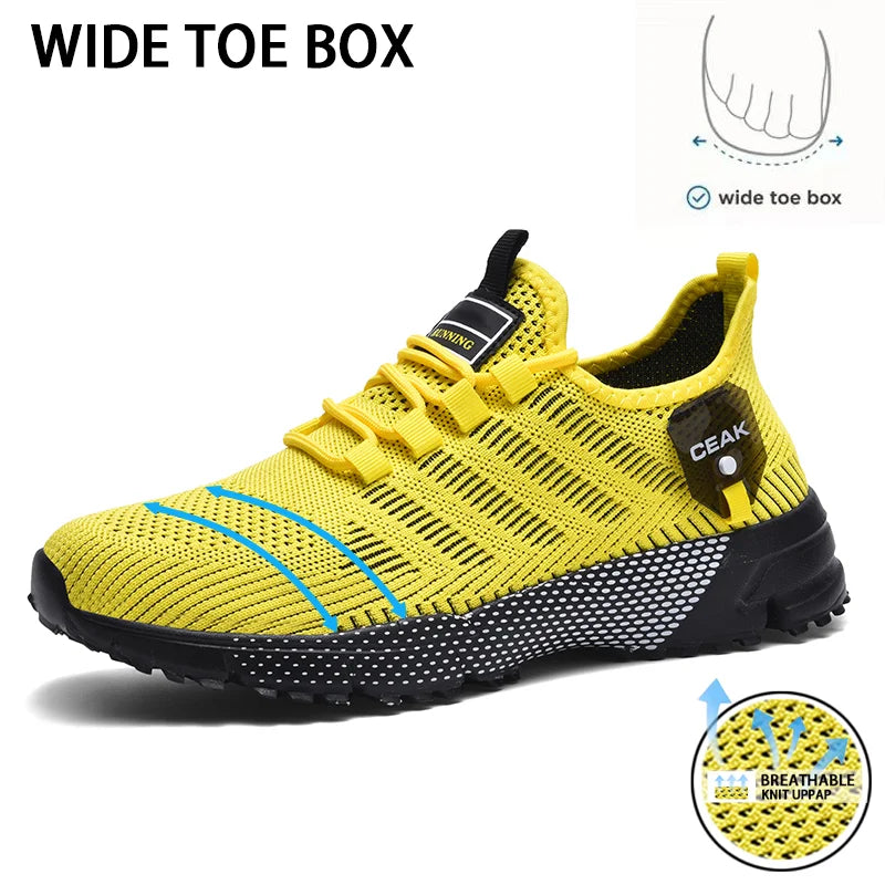 Men's running shoes are lightweight and breathable casual shoes, daily men's widened outdoor casual sports shoes are simple