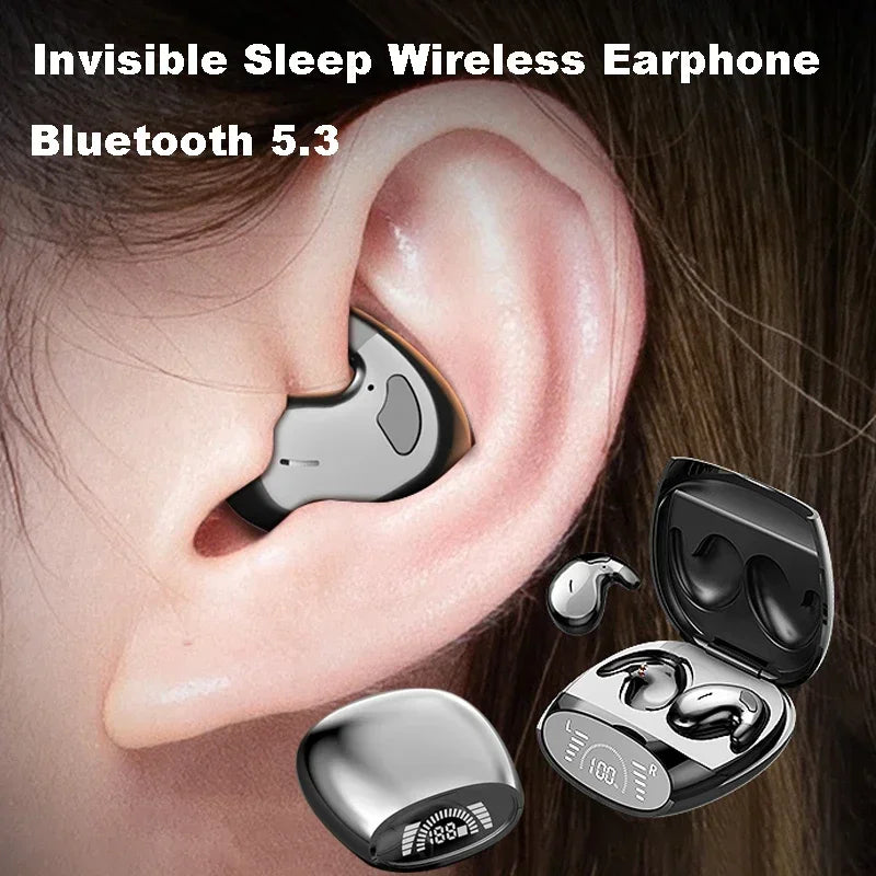 2025 Sleep Bluetooth Headphones Noise Cancelling Painless Wireless Music High Quality Sport Tws 538 Thin Earbuds Digital Display