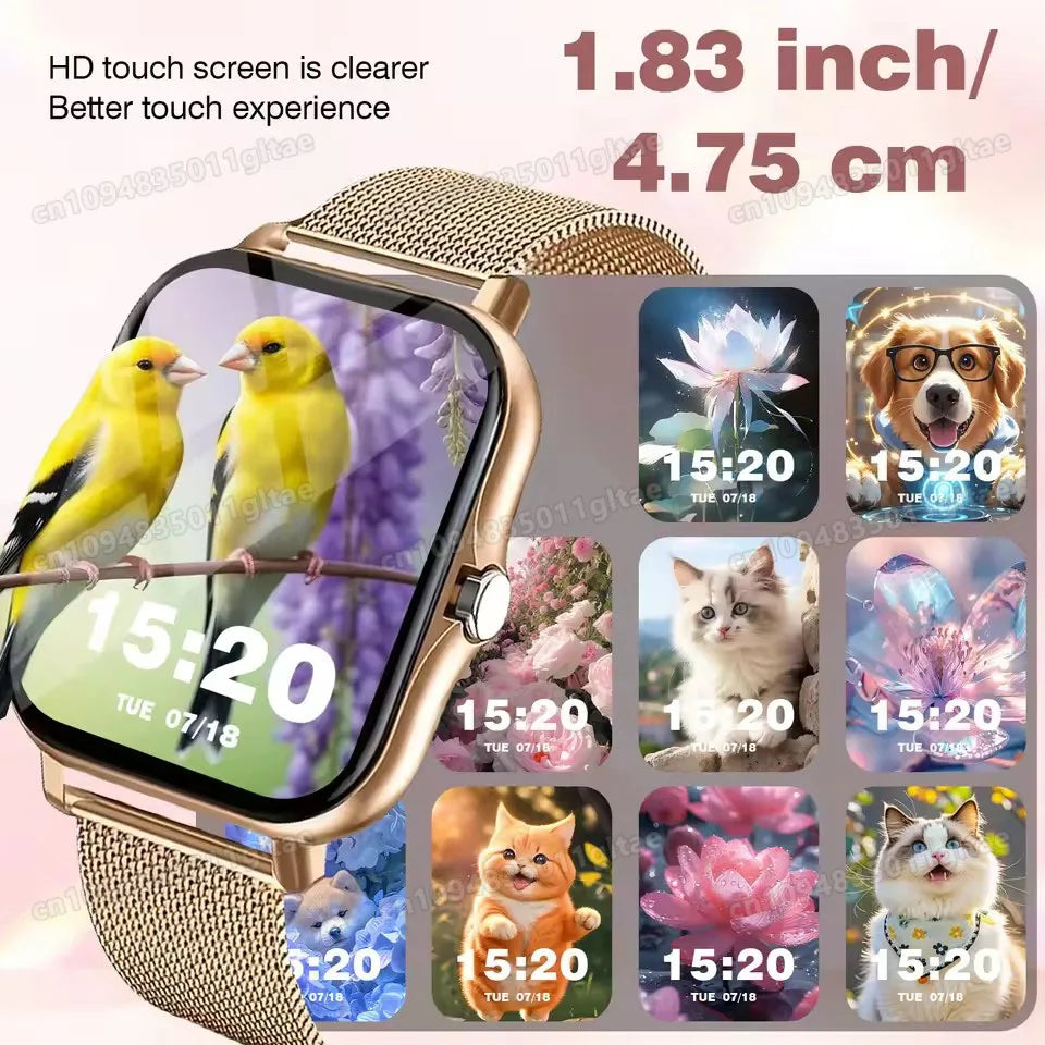 2026 New Smart Watch Bluetooth Call Fitness Tracker Heart Rate Sleep Record Outdoor Sport Watch for Android/IOS Men Women HW12