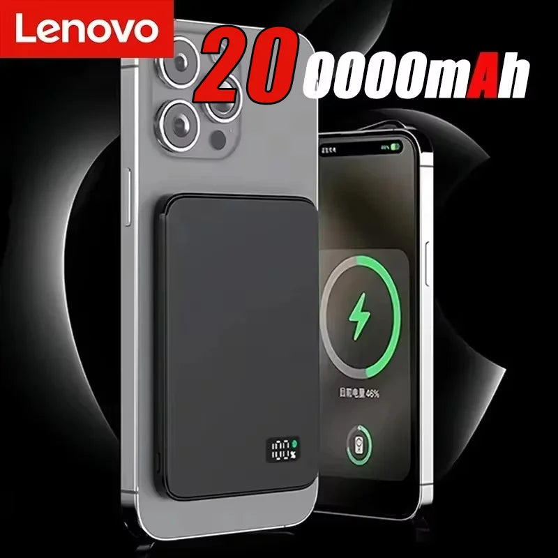 Lenovo Magsafe Magnetic Wireless Ultra Thin Power Bank PD20W Fast Charging External Battery 500000mAh For iPhone Xiaomi
