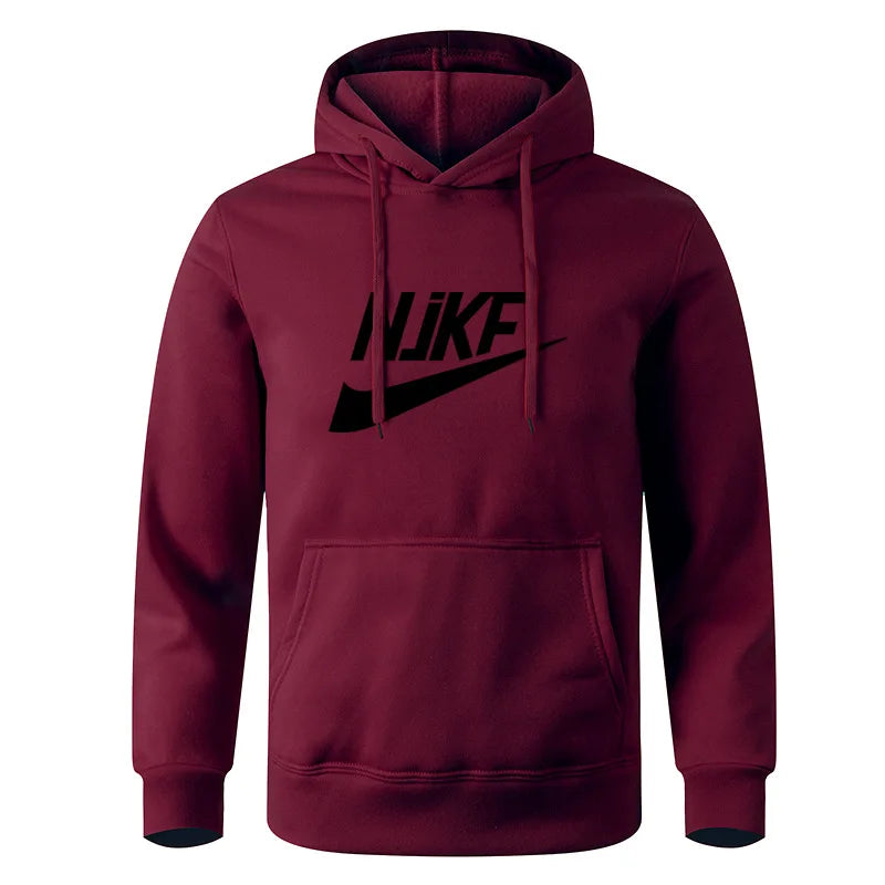 New men's and women's autumn and winter fleece hoodie jacket NjKF mother print foreign trade leisure sports hoodie trendy men's