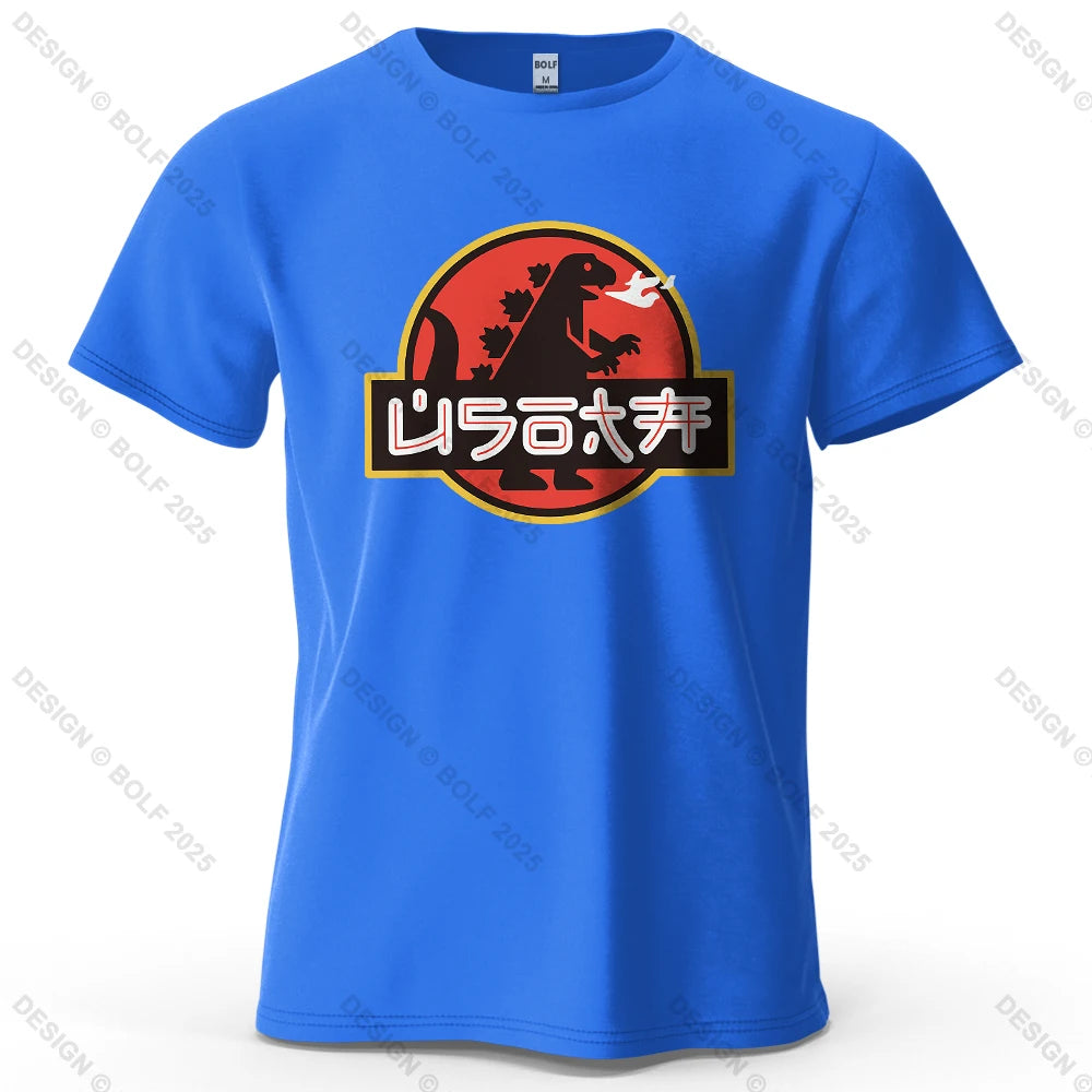 Japan Printed Men's T-Shirt 100% Cotton Oversized Harajuku Graphic Tees for Women Tops Tees Casual Streetwear