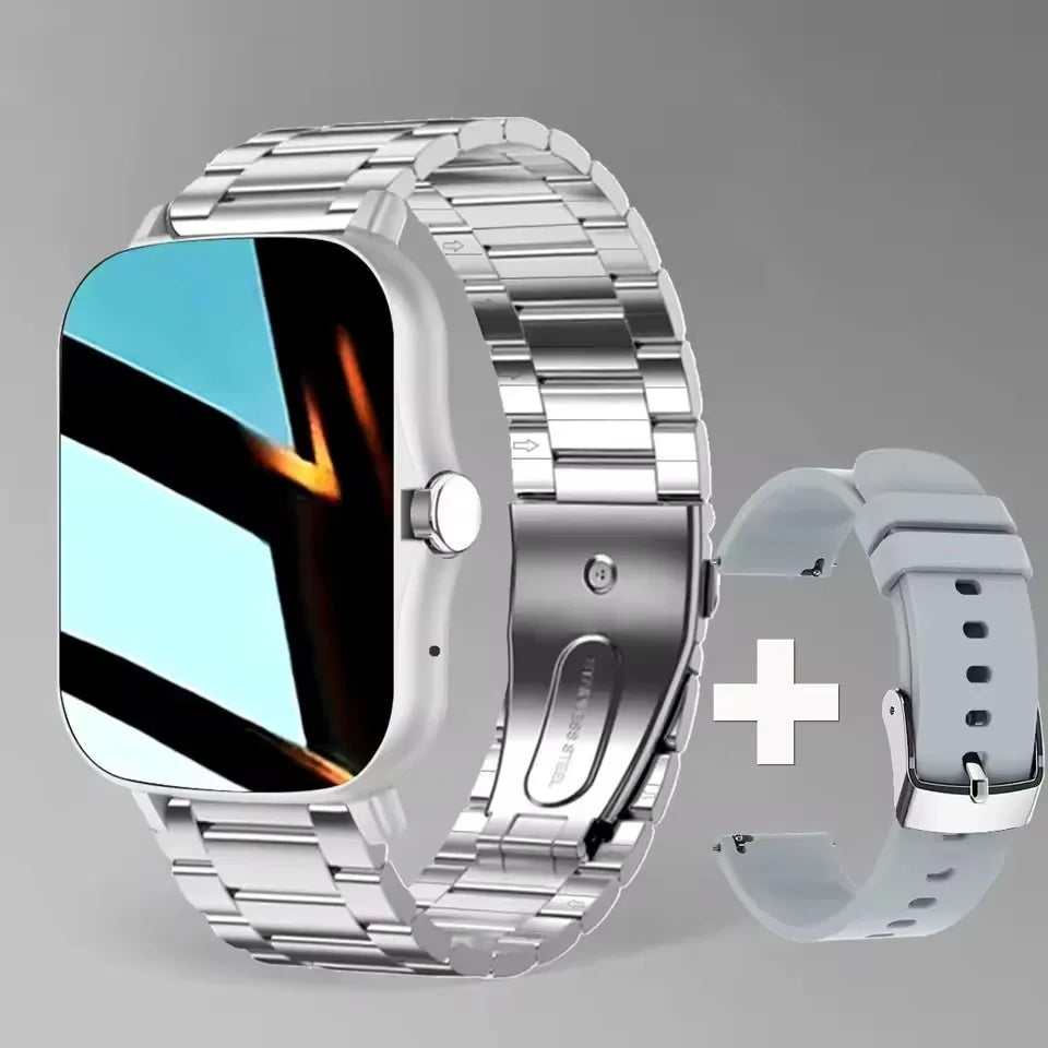 2026 New Smart Watch Bluetooth Call Fitness Tracker Heart Rate Sleep Record Outdoor Sport Watch for Android/IOS Men Women HW12