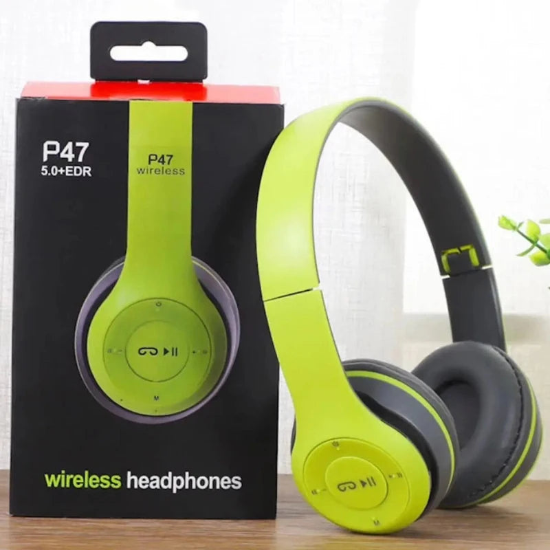 Fone Wireless Bluetooth Headphones HIFI Stereo Foldable P47 Earphones Kid Helmet Gift With Microphone Support SD Card For iPhone