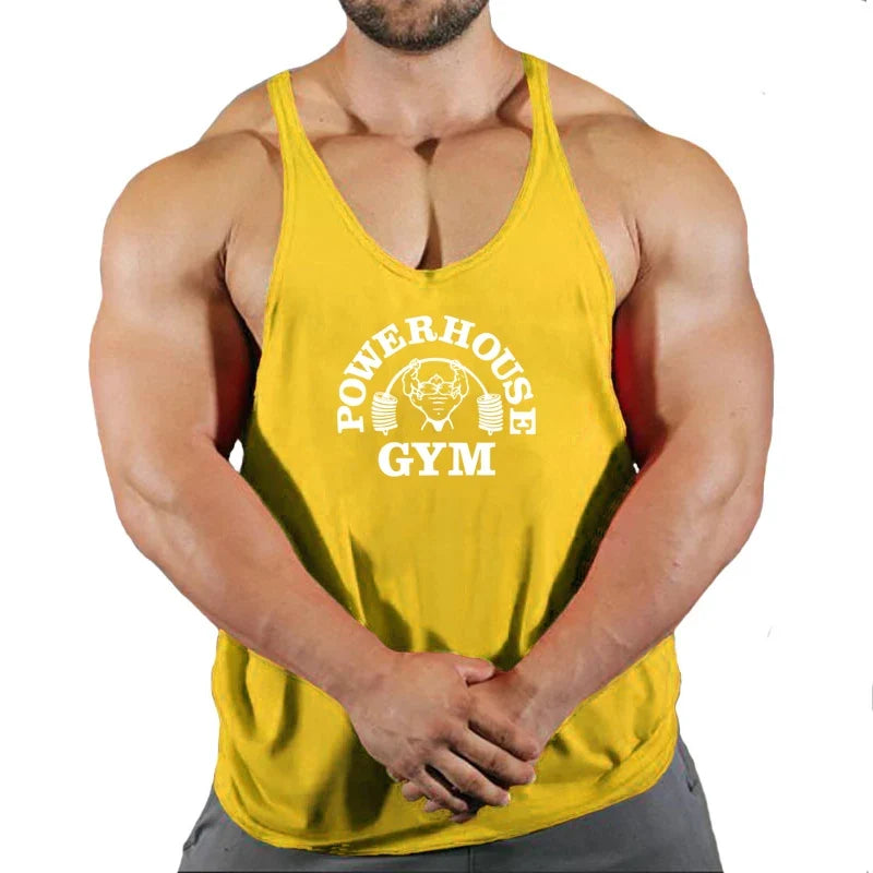 Men's Gym Stringer Vest Sleeveless Tank Top