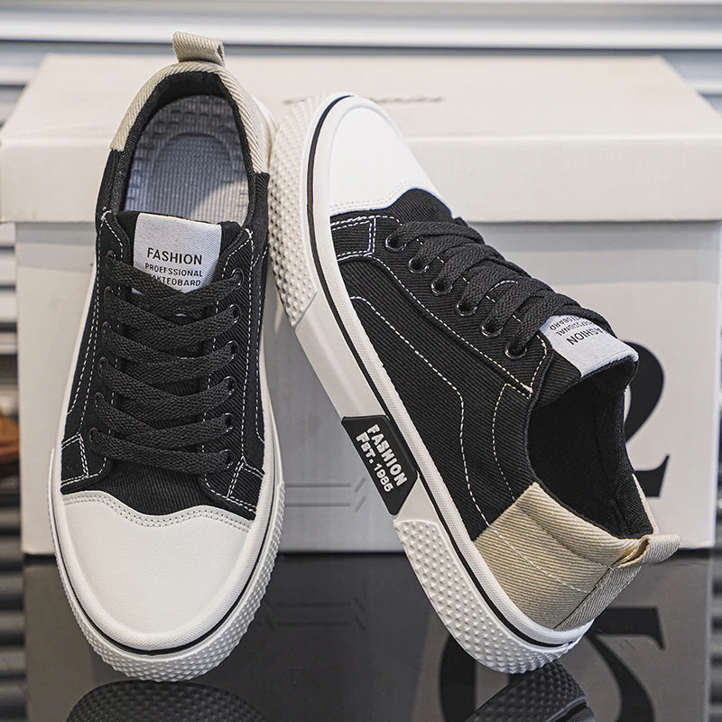 Men's Canvas Shoes Lightweight Breathable Street Style Skateboarding Spring Summer Fashion Casual Shoes for Teens