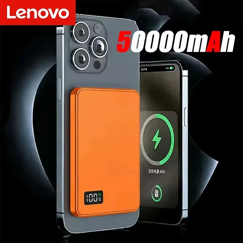 Lenovo Magnetic Wireless Power Bank PD22.5W Fast Charging Magsafe External Battery 500000mAh For iPhone Xiaomi