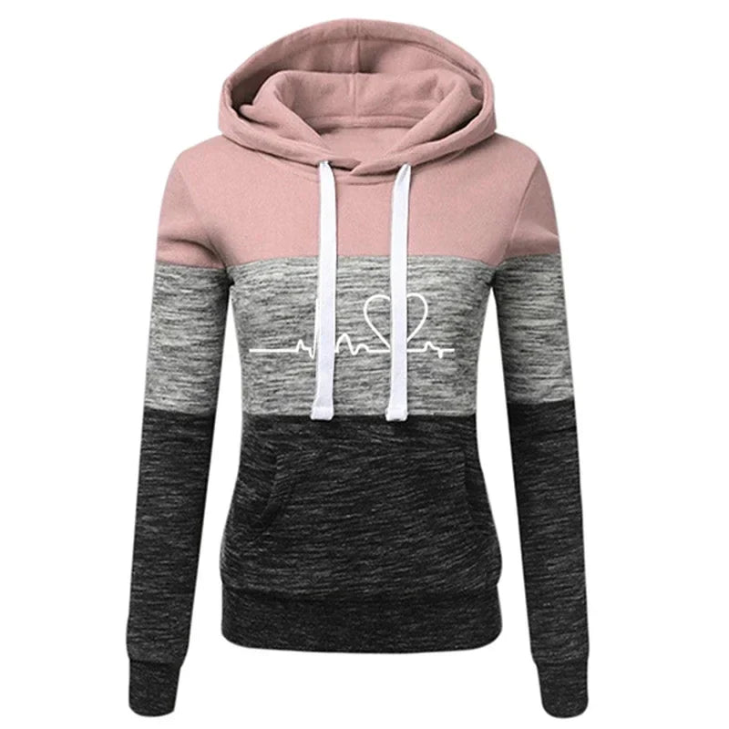 Women’s Colorblock Hooded Tracksuit Set S-3XL