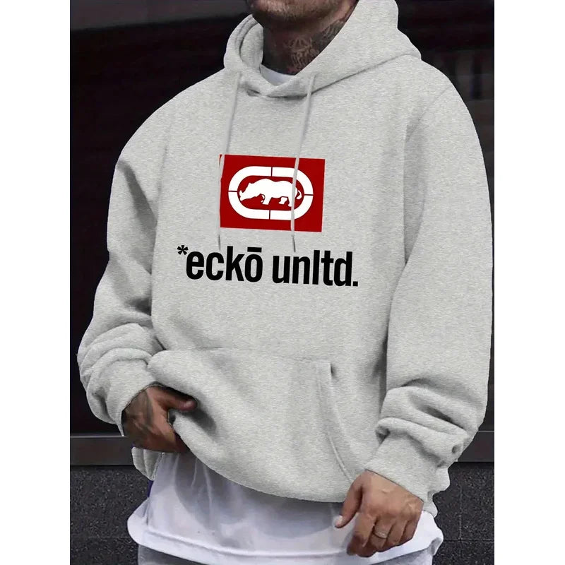 Men's hoodie with graphic "Ecko Unlimited" - Casual sweater  long sleeves  regular fit Autumn/Winter Casual hoodie