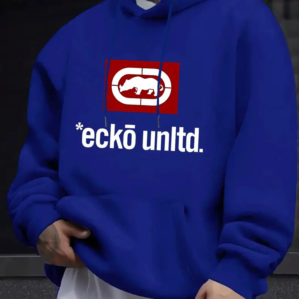 Men's Hoodie with Graphic "Ecko Unlimited" - Casual Sweater Long Sleeves Regular Fit Autumn/Winter Casual Hoodie