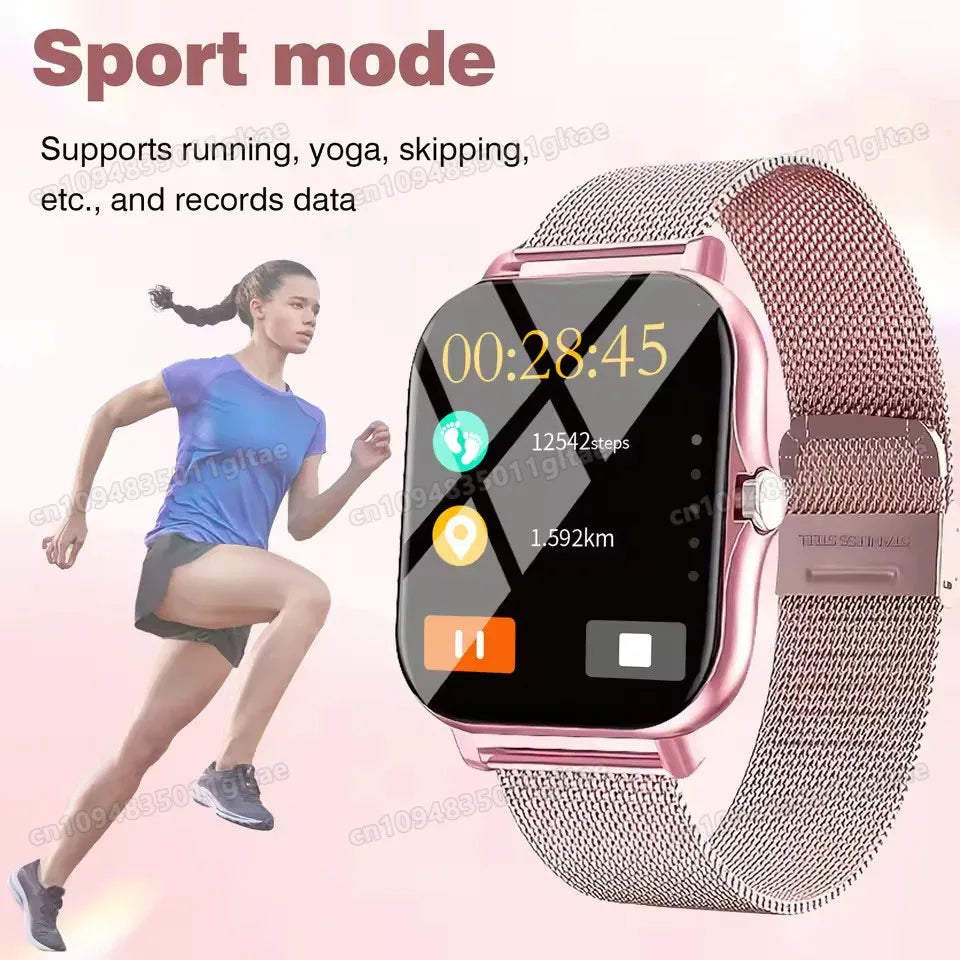 2026 New Smart Watch Bluetooth Call Fitness Tracker Heart Rate Sleep Record Outdoor Sport Watch for Android/IOS Men Women HW12