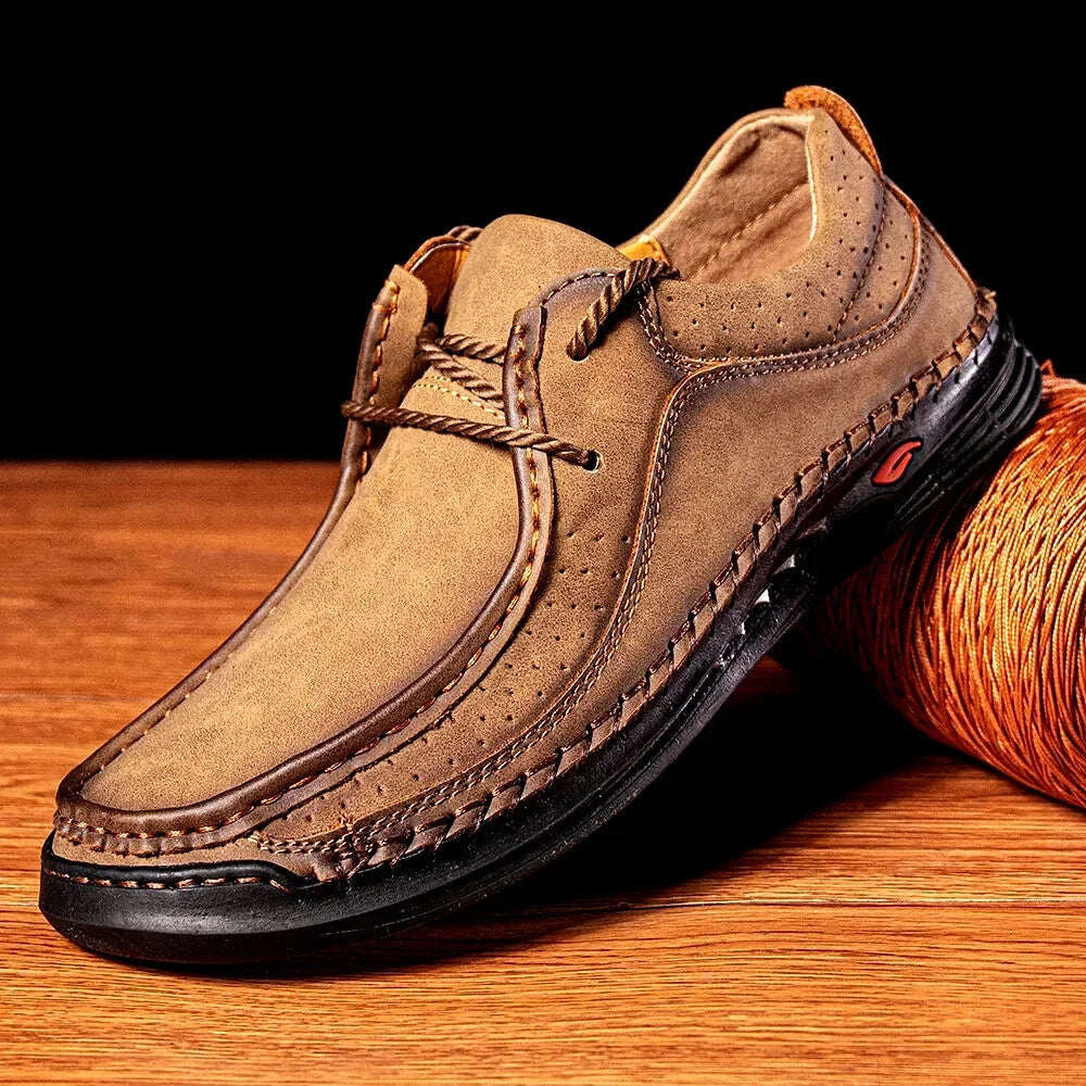 Shoes for Men 2023 Handmade Leather Casual Sneakers Comfort Design Man Shoe Business Leather Fashion Plus Size Shoes for Men