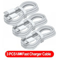 1-3pcs 120W PD USB-C to USB C Fast Charger Cable For iPhone 17 Pro Max 16 15 Plus 14 13 12 11 X XS Type C Quick Charging 1M 2M