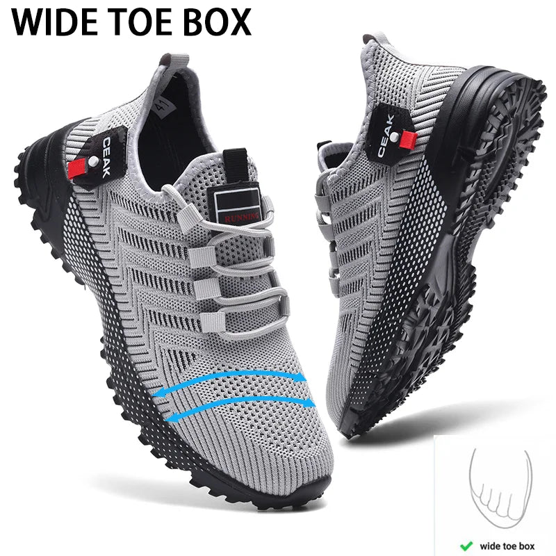 Men's running shoes are lightweight and breathable casual shoes, daily men's widened outdoor casual sports shoes are simple