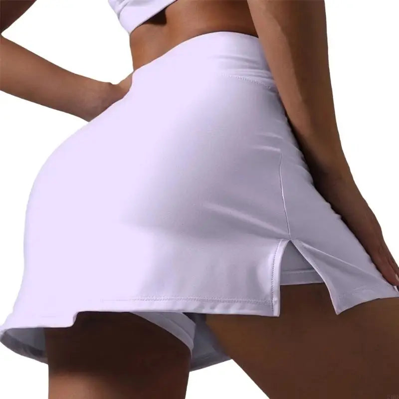 High Waist Tennis Skirt With Built In Shorts Breathable Moisture Wicking Fabric Athletic Skirt For Gym Fitness Running 24BD