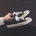 Canvas Shoes for Women Flat Whit Lace Up Spring Autumn Woman Footwear Original New in High Quality Trends 2025 Daily Routine 39