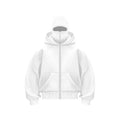 Balaclava Men Zip Hoodie Winter Warm Casual Sweatshirt Y2K with Hooded Face Mask Zipper Design Sports Jacket Outdoor Activities
