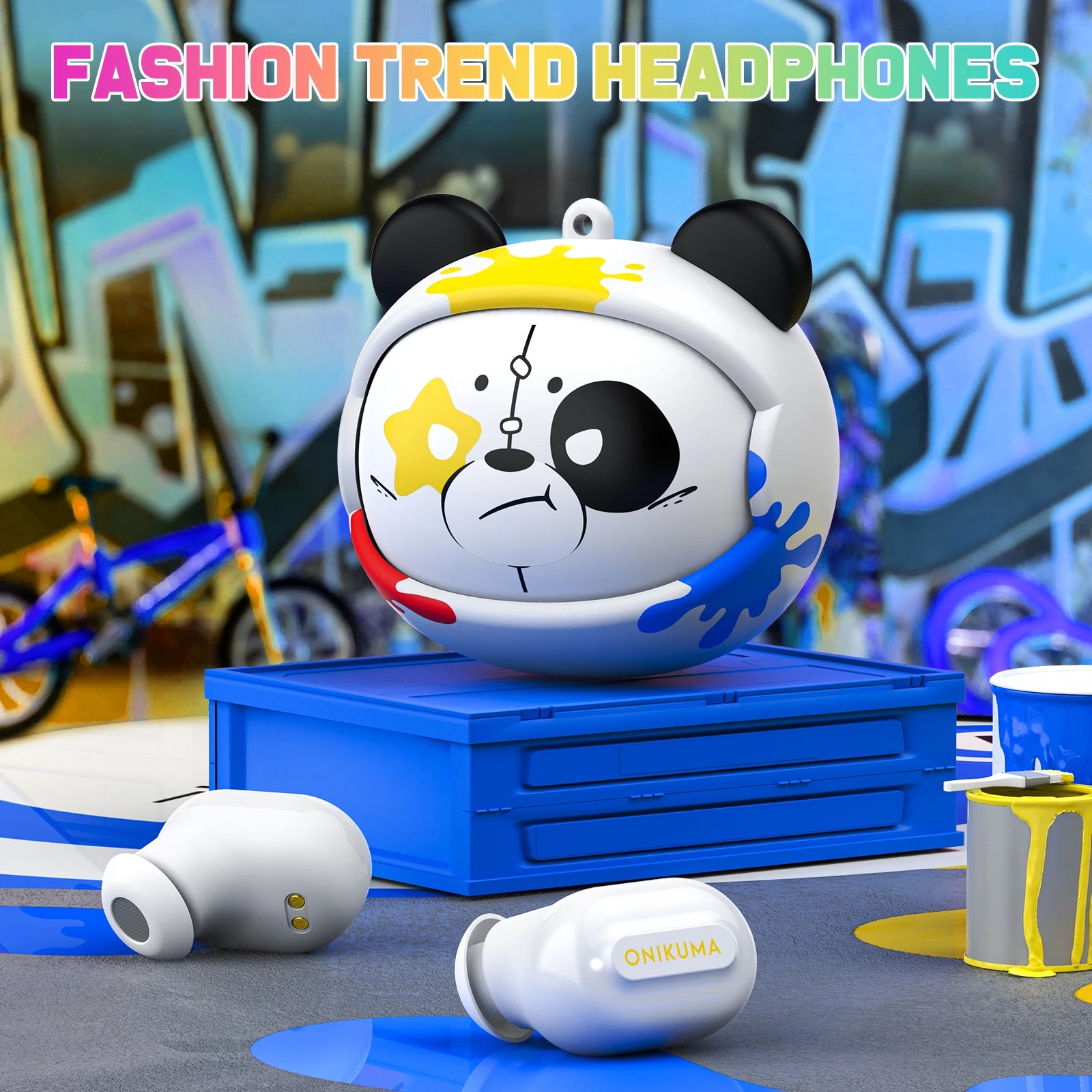 ONIKUMA T20 Gaming Headset 2025New Wireless Rotating Flip-Top Design Earbuds HiFi Stereo In-Ear Touch Control Headphone with Mic