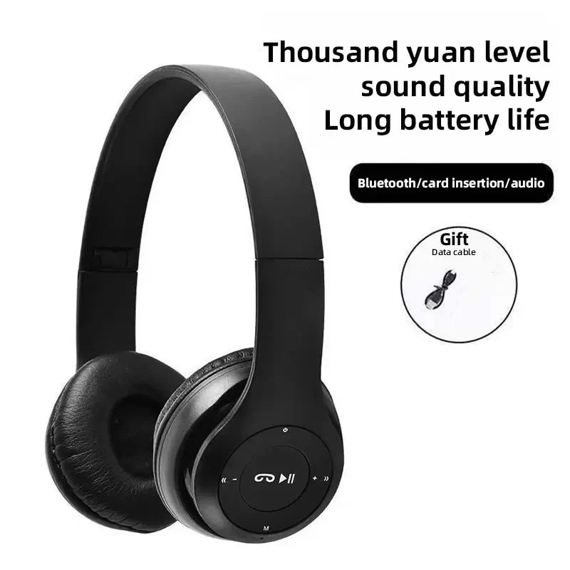 Fone Wireless Bluetooth Headphones HIFI Stereo Foldable P47 Earphones Kid Helmet Gift With Microphone Support SD Card For iPhone