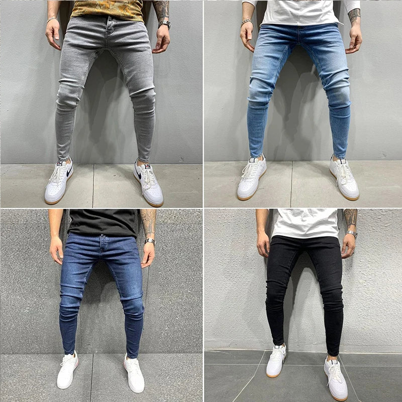 2025 Mens Slim Fit Classic Skinny Jeans Casual Street Style Comfortable Casual Mens Skinny Jeans Male Slim Fit Pencil Denim