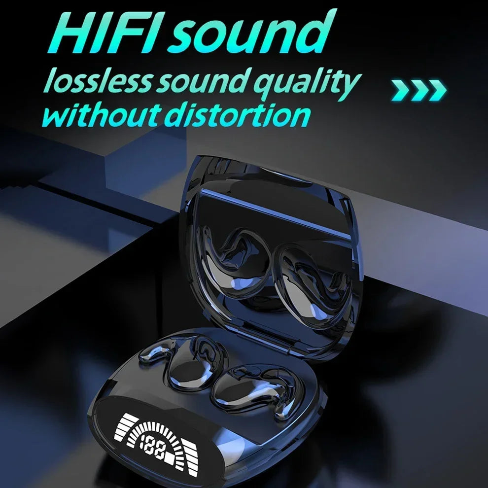 2025 Sleep Bluetooth Headphones Noise Cancelling Painless Wireless Music High Quality Sport Tws 538 Thin Earbuds Digital Display