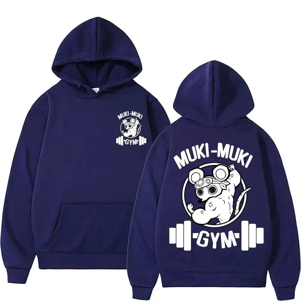 Anime Devil Killer Uzui Tengen Printed Hoodie Neutral Fun Ninja Mouse Muki Muki Gym T-shirt Muscle Mouse Hoodie