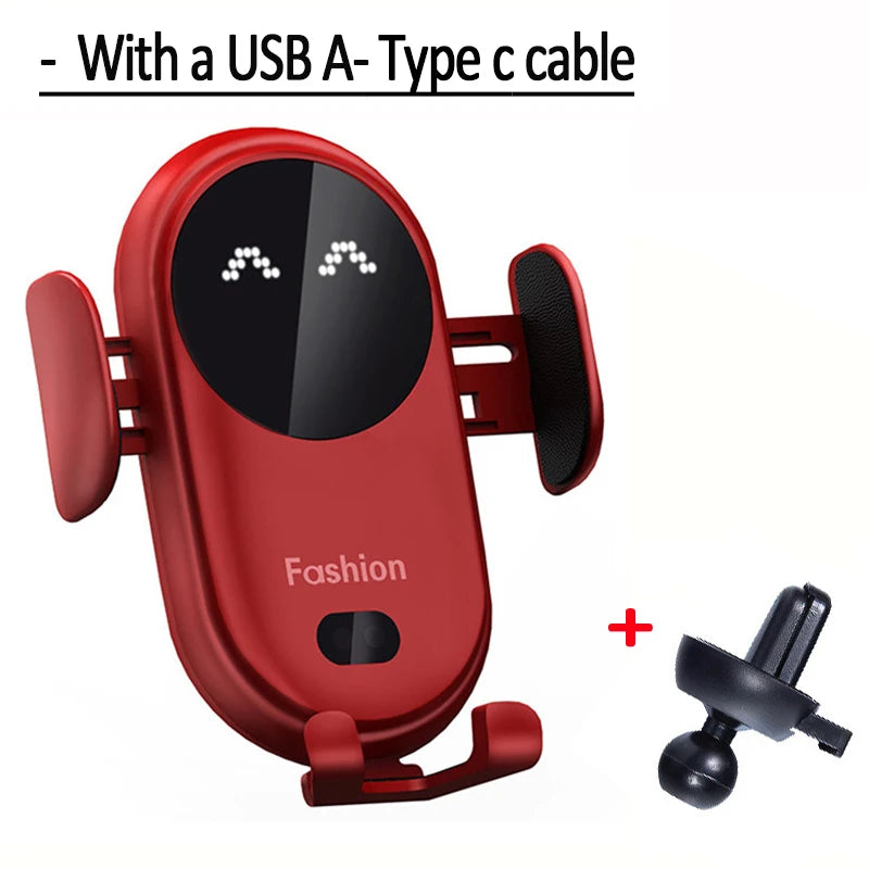 Wireless Charger Car Mount for Air Vent Mount Car Phone Holder Rotating Intelligent Infrared Fast Wireless Charging Charger