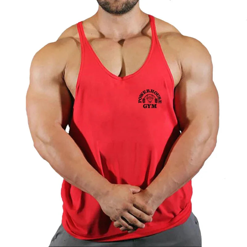 Men's Gym Stringer Vest Sleeveless Tank Top