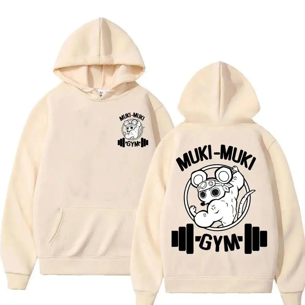 Anime Devil Killer Uzui Tengen Printed Hoodie Neutral Fun Ninja Mouse Muki Muki Gym T-shirt Muscle Mouse Hoodie