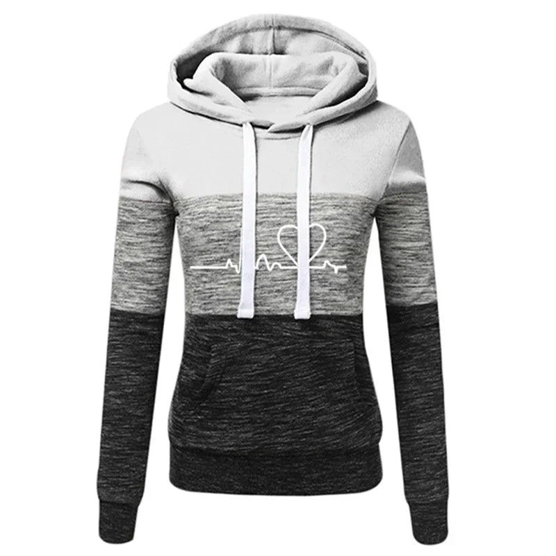 Women’s Colorblock Hooded Tracksuit Set S-3XL