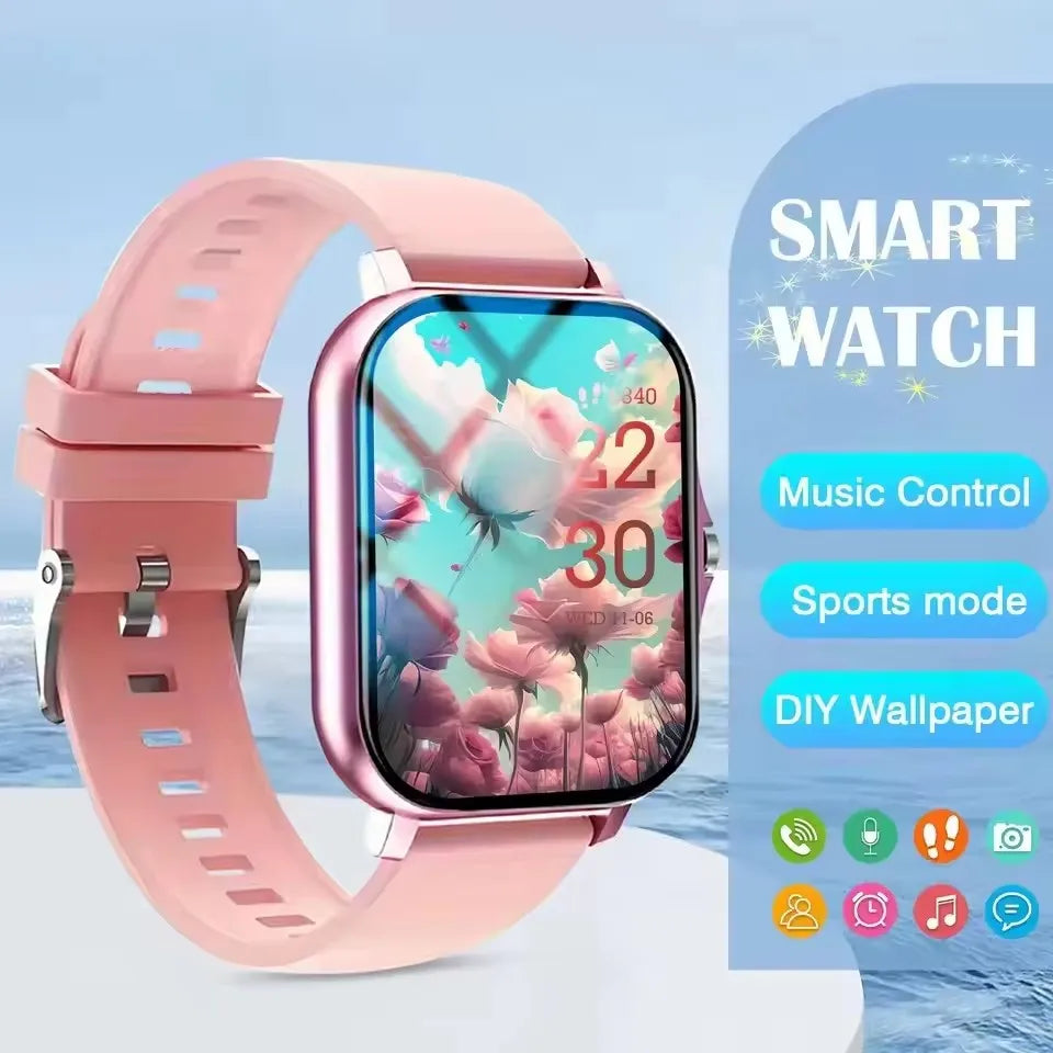 2026 New Smart Watch Bluetooth Call Fitness Tracker Heart Rate Sleep Record Outdoor Sport Watch for Android/IOS Men Women HW12