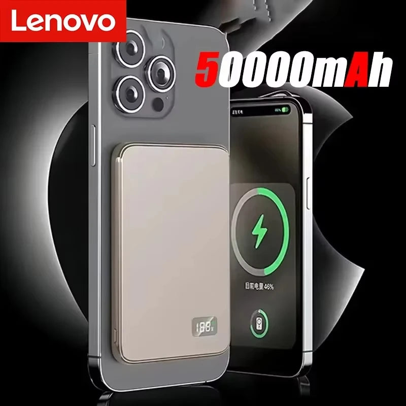 Lenovo Magnetic Wireless Power Bank PD22.5W Fast Charging Magsafe External Battery 500000mAh For iPhone Xiaomi