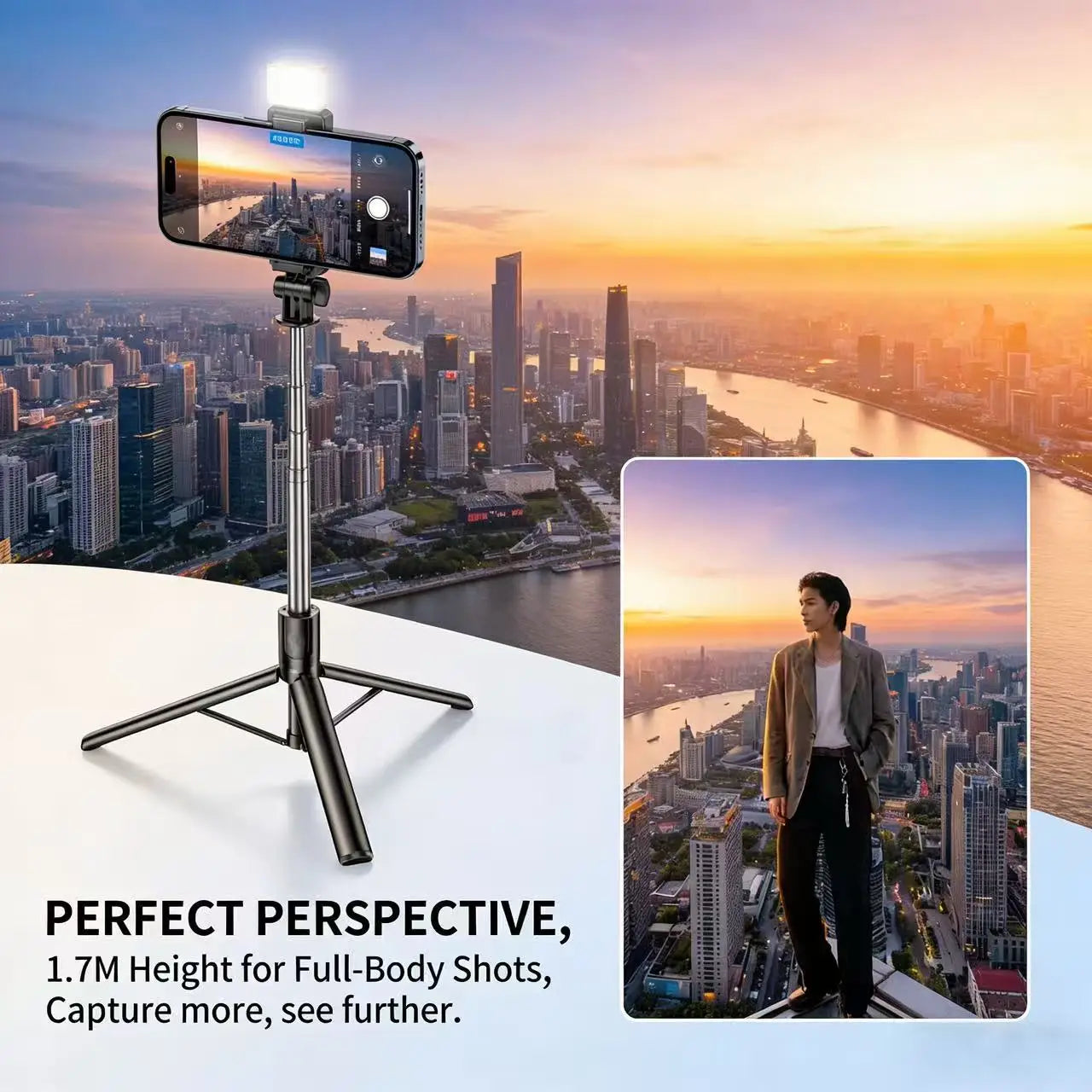 Mobile Phone Tripod Selfie Stick Lightweight Aluminum Alloy Tripod with Flexible Legs 360° Rotation Head for Photography Video R