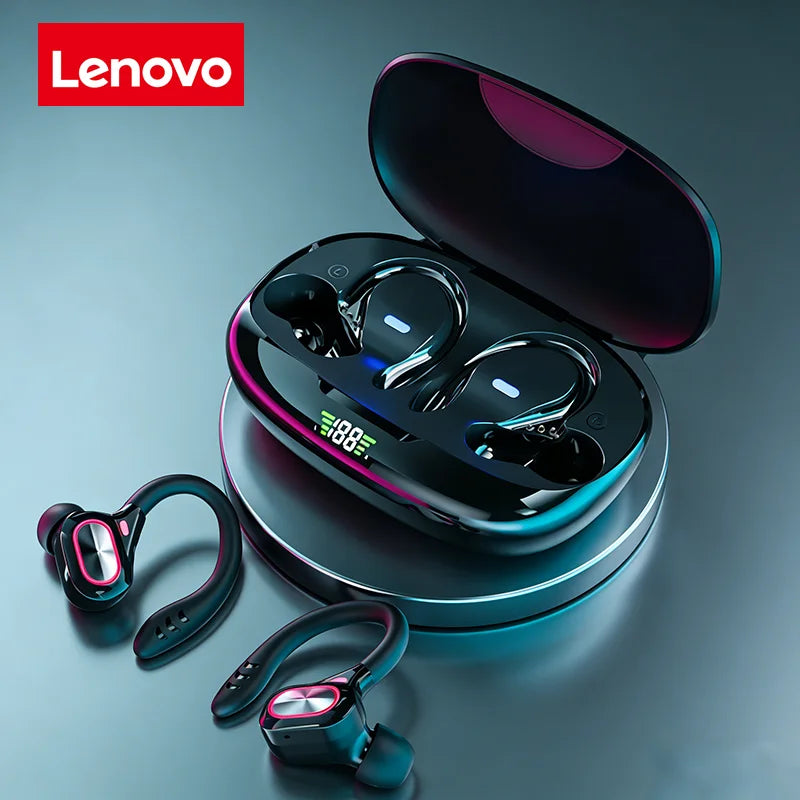 Lenovo Open-back Wireless Bluetooth Headphones, Noise-canceling and Waterproof Sports Headphones, Compatible with Xiaomi iPhone