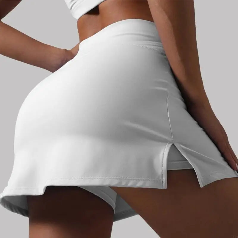 High Waist Tennis Skirt With Built In Shorts Breathable Moisture Wicking Fabric Athletic Skirt For Gym Fitness Running 24BD