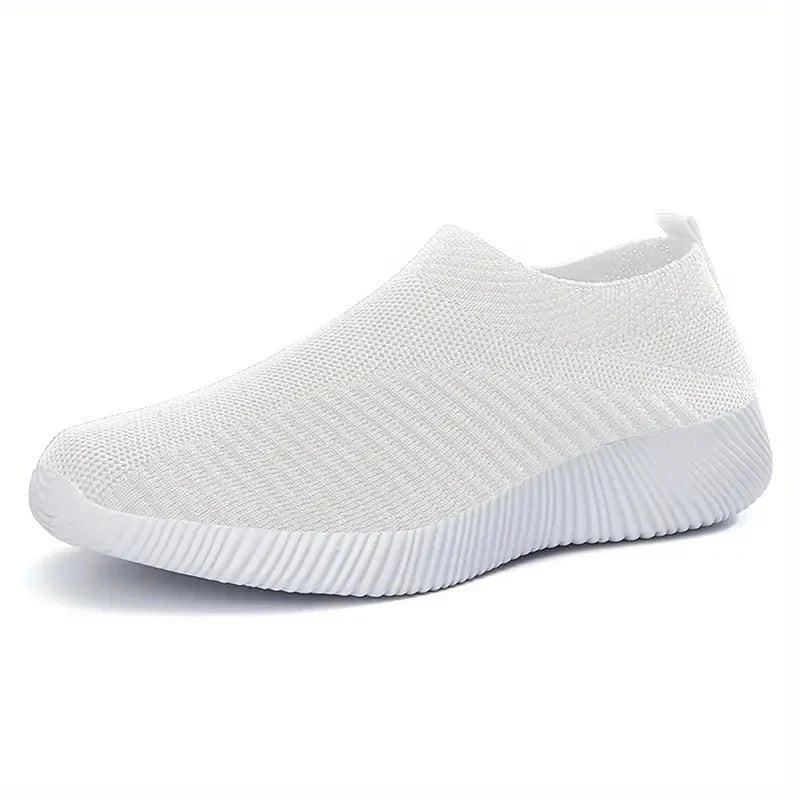 Women's Shoes Lightweight Breathable Mesh Slip-On Sneakers Black White Sport Running for Casual Party Fashion Ladies Shoes