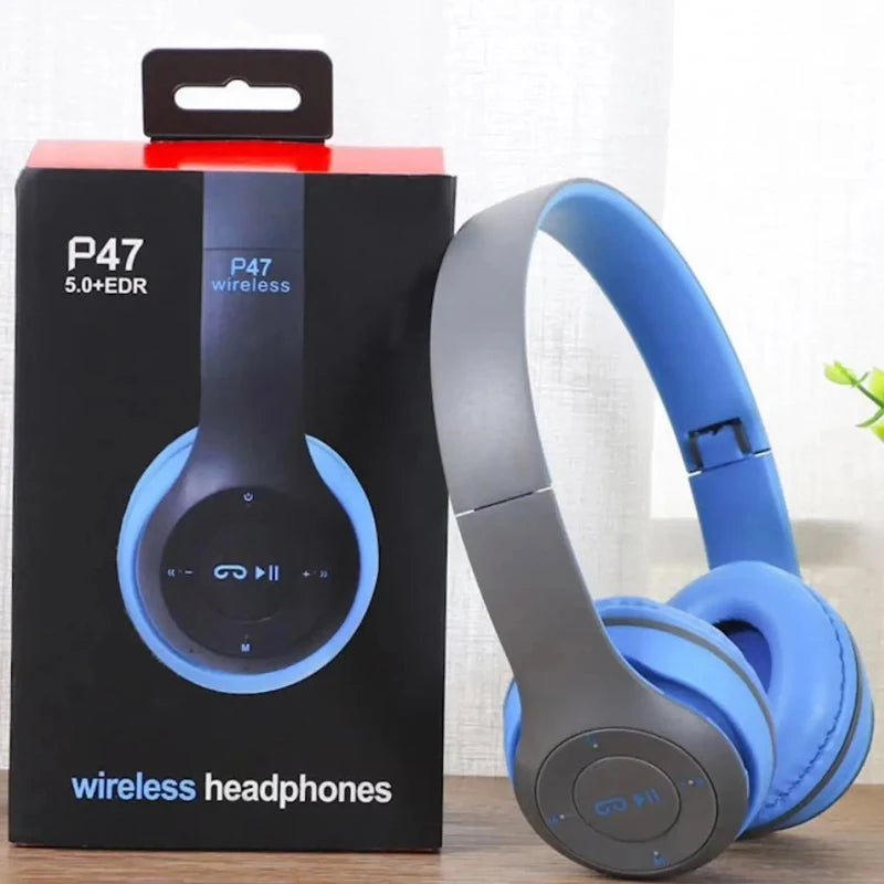 Fone Wireless Bluetooth Headphones HIFI Stereo Foldable P47 Earphones Kid Helmet Gift With Microphone Support SD Card For iPhone