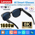 Lenovo 2026 New 8K AI Translation AI Smart Glasses Bluetooth Calling Music Player Camera Control Anti Blue Light Sunglasses