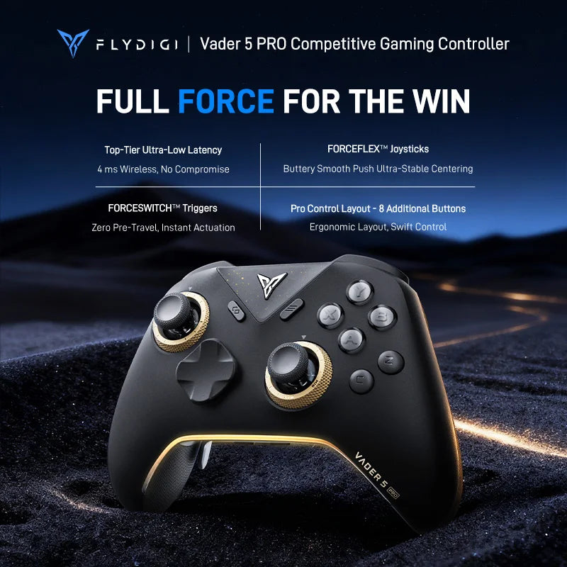 New Flydigi Vader 5 Pro Gaming Controller 8 Additional Buttons Top-Tier Ultra-Low Latency Gamepad for  PC NS2 Mobile Steam