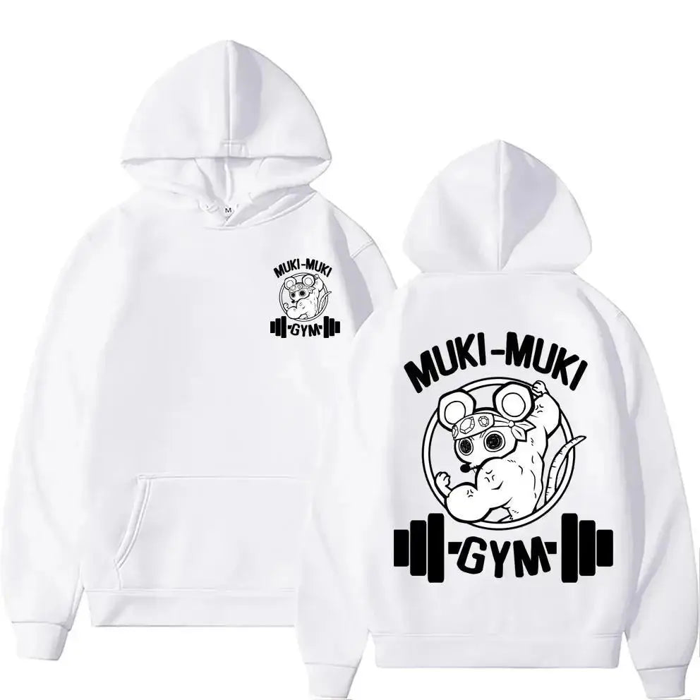Anime Devil Killer Uzui Tengen Printed Hoodie Neutral Fun Ninja Mouse Muki Muki Gym T-shirt Muscle Mouse Hoodie