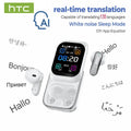 HTC NE48 TWS Wireless Earbuds AI Translation 2K HD Touchscreen Bluetooth 6.0 IPX5 ENC Noise Cancelling Sports Headphone