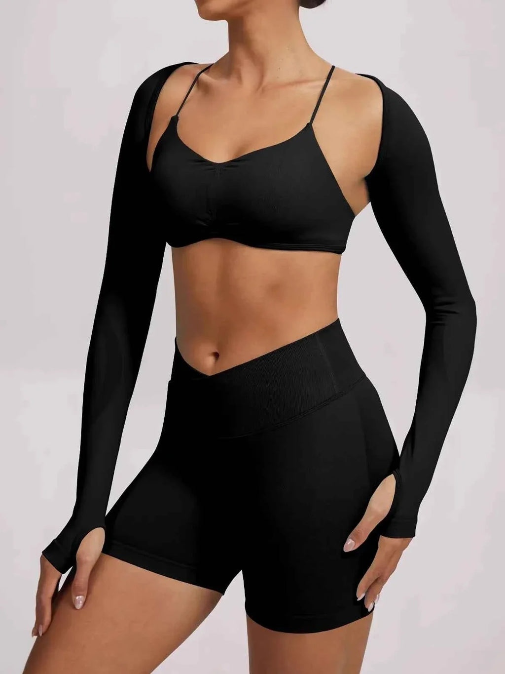 Women's Open Back Yoga Tank & Shorts Set