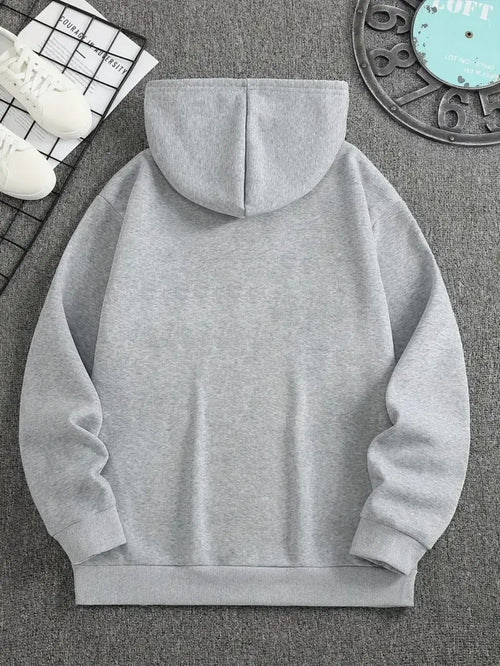 2025 Fashion Men's Autumn Letter Printed Micro Elastic Comfortable Hoodie Outdoor Urban Casual Top