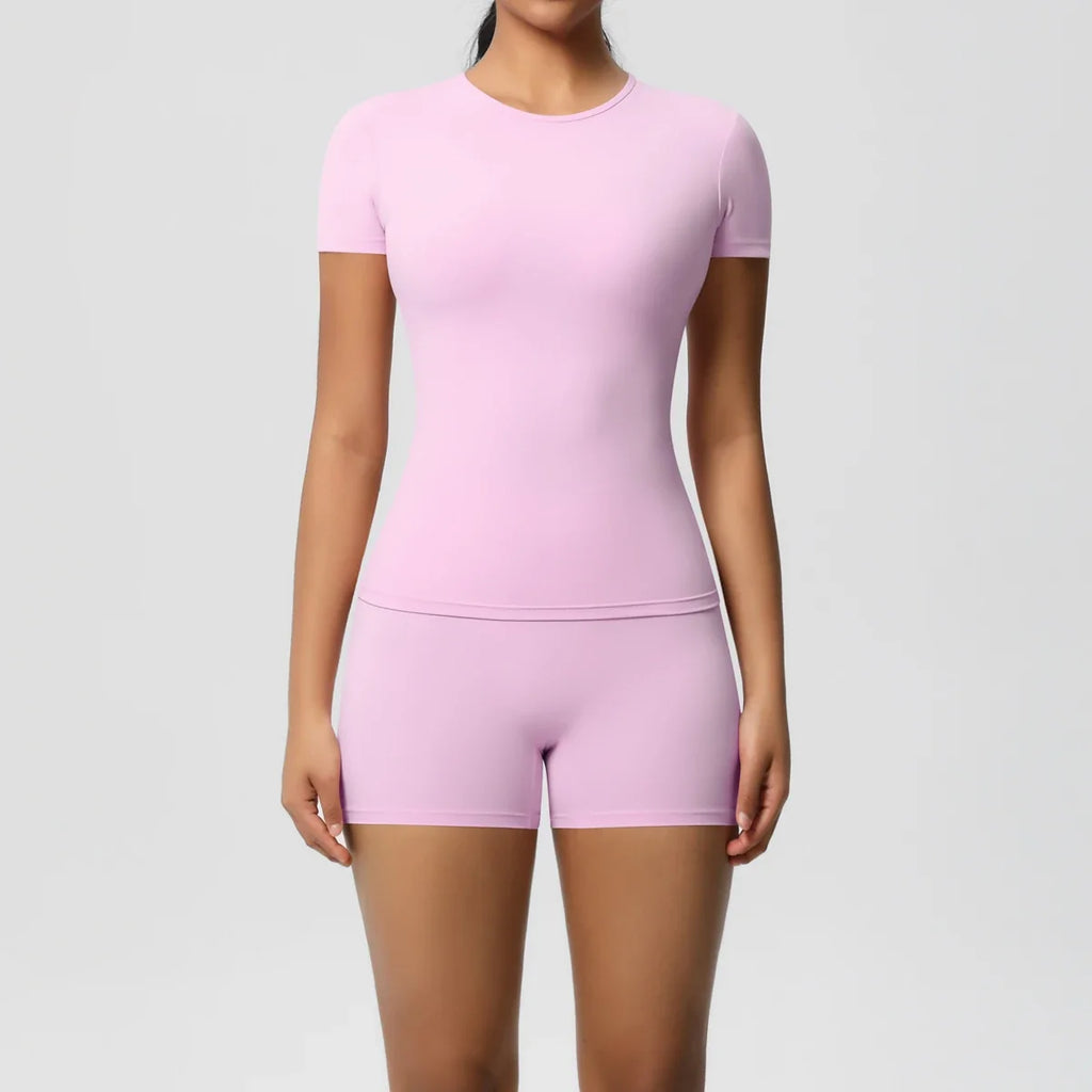 2PC Quick-Dry Gym Leggings & Top Set