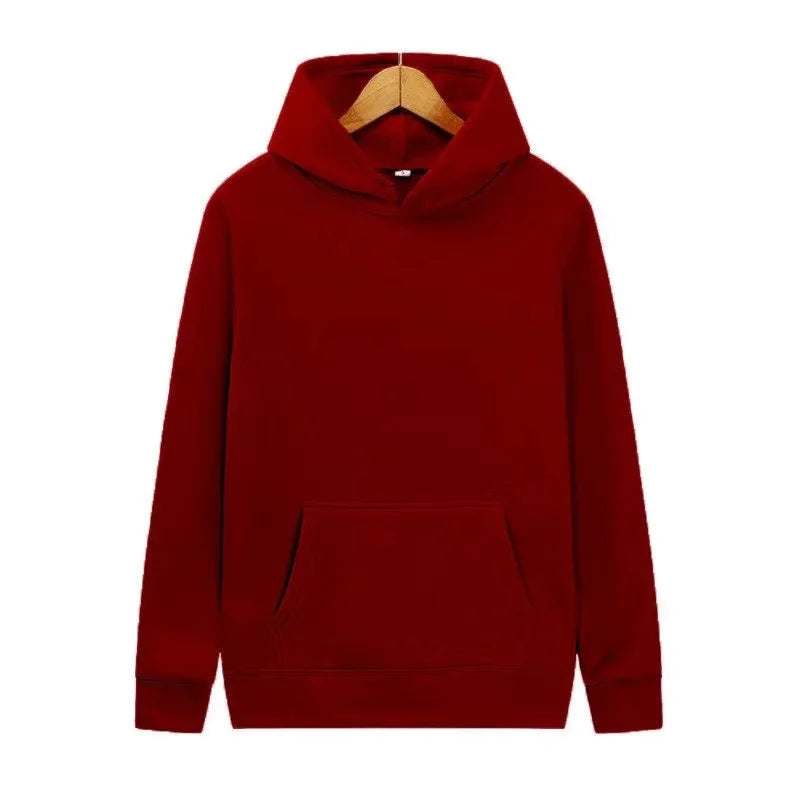 Men Woman Hoodies Sweatshirts Fashion Solid Color Red Black Gray Pink Hooded Hip Hop Hoody Mens Brand Hoodie Streetwear