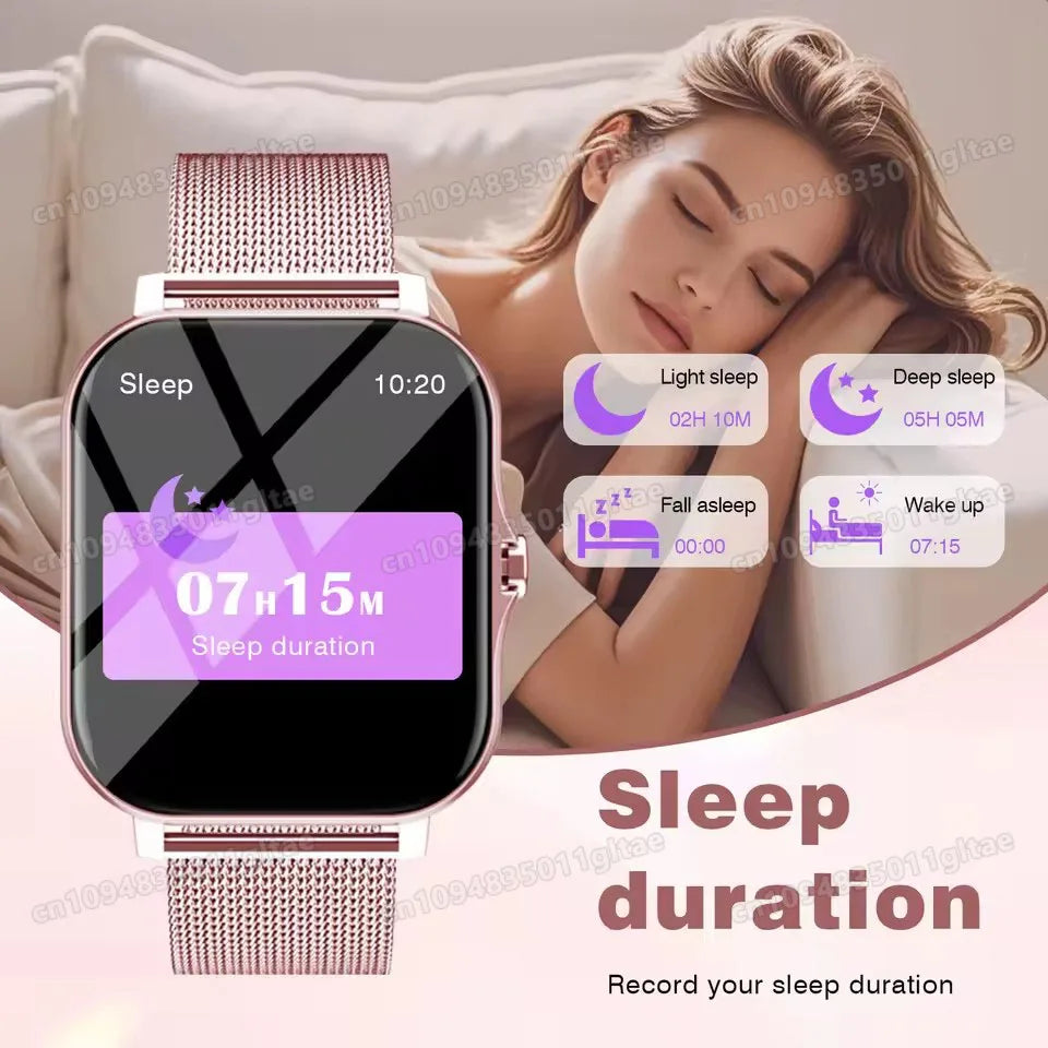 2026 New Smart Watch Bluetooth Call Fitness Tracker Heart Rate Sleep Record Outdoor Sport Watch for Android/IOS Men Women HW12