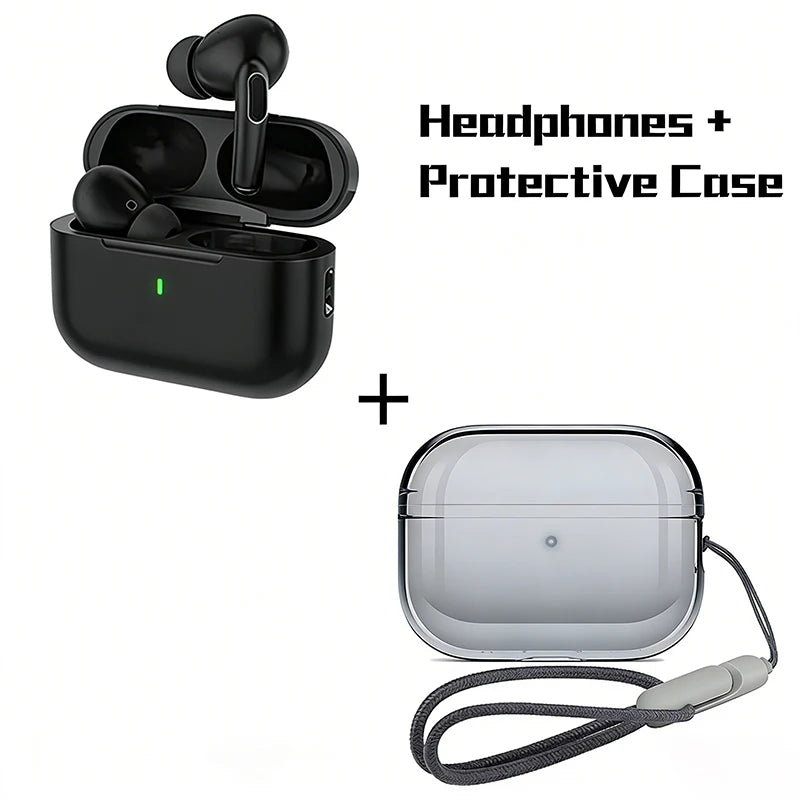 A7-Wireless Bluetooth Headphones HiFi Sound Quality, Physical Noise Reduction 3D Surround Sound, Long Battery Life+Earphone Cove